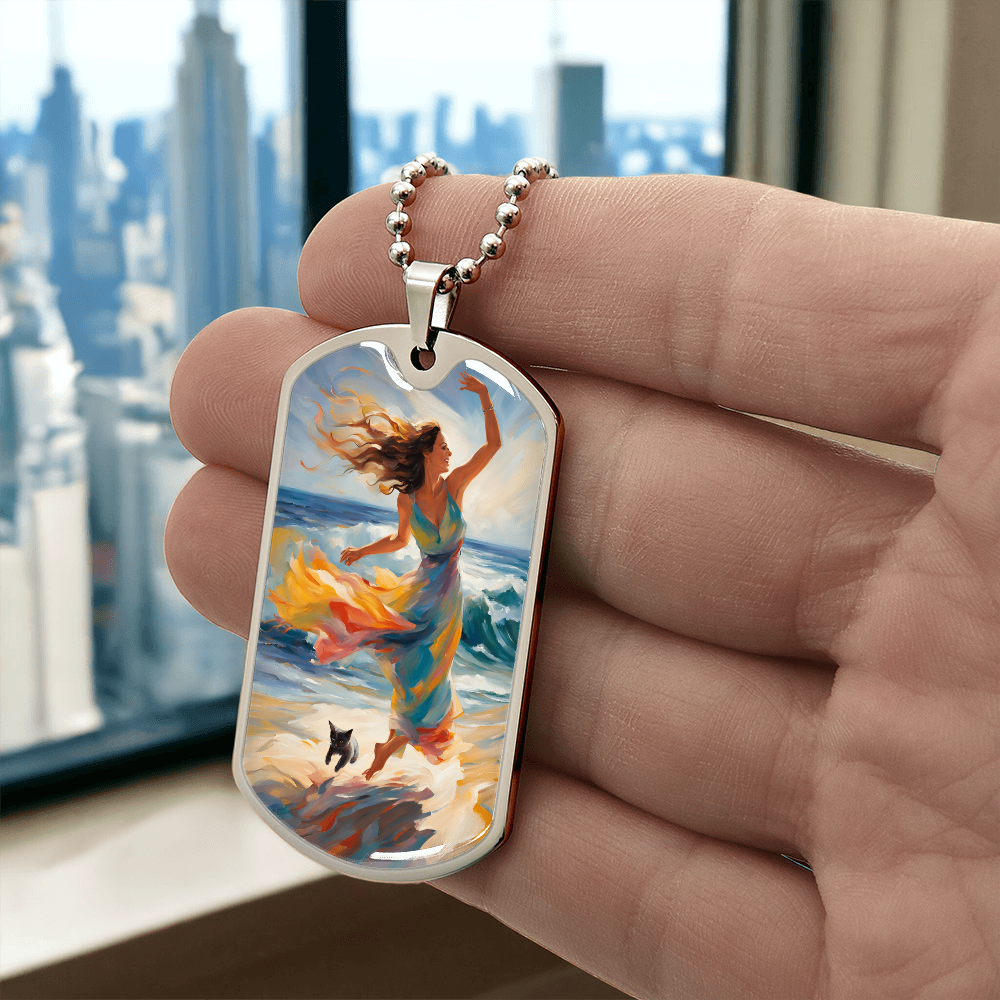 Cat & Lady on the Beach Necklace