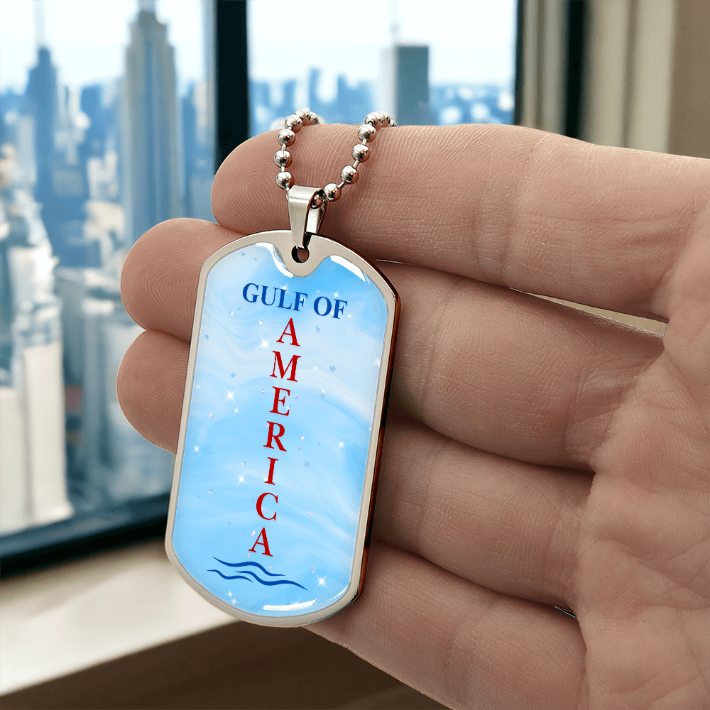 Gulf of America Dog Tag Necklace