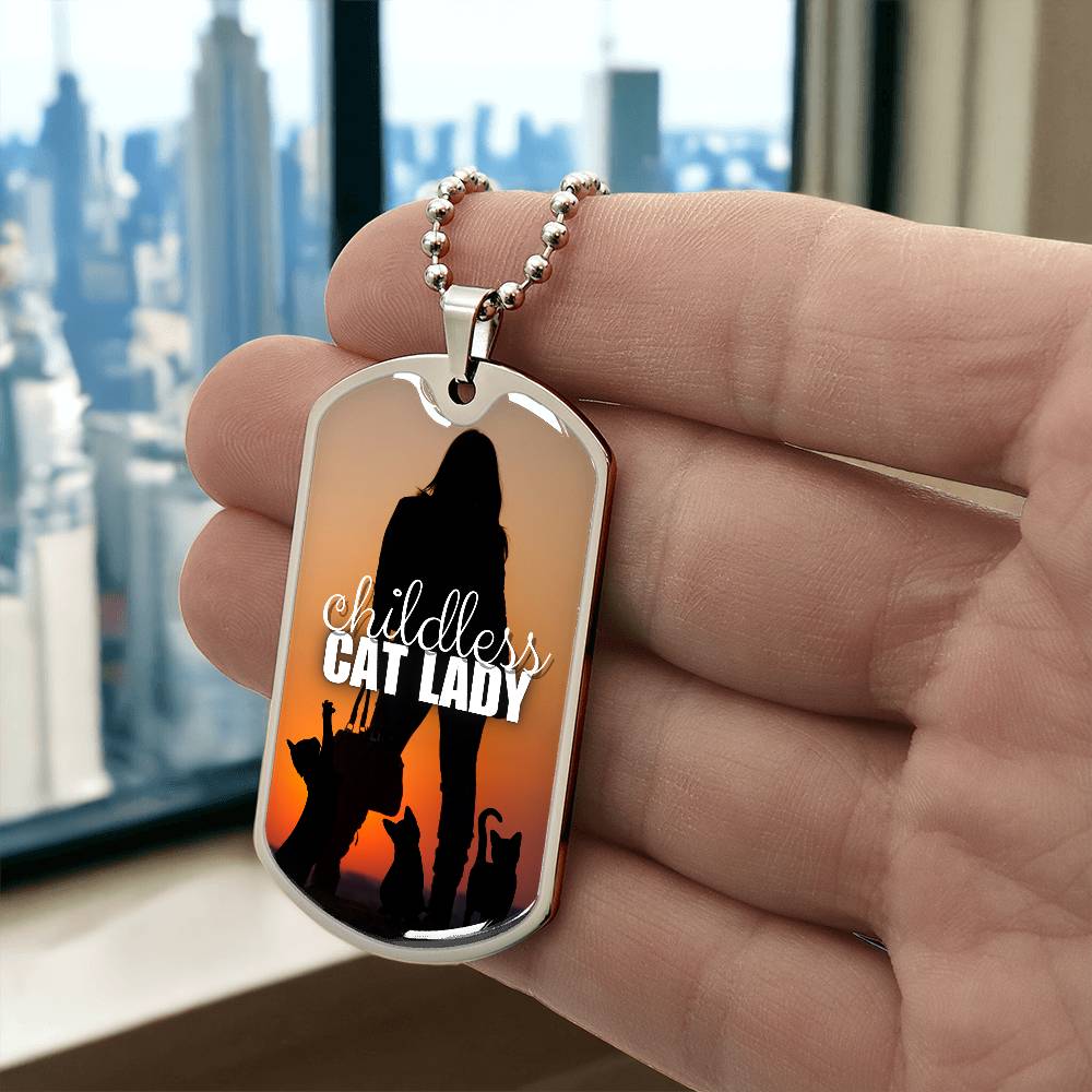 Sunset Childless Cat Lady Necklace