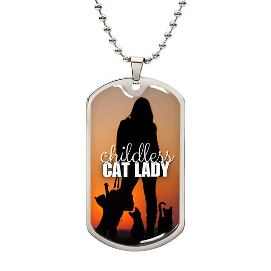 Sunset Childless Cat Lady Necklace