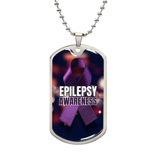 Epilepsy Awareness Dog Tag Necklace