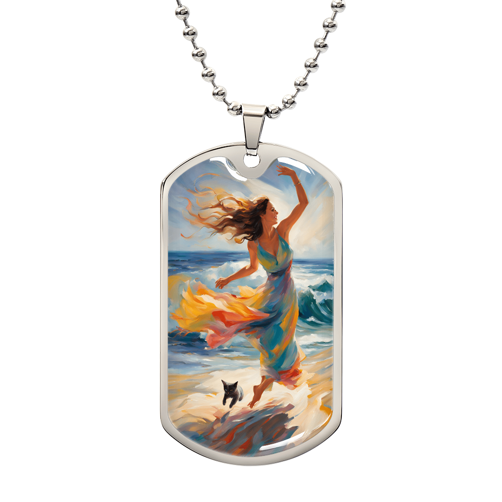 Cat & Lady on the Beach Necklace