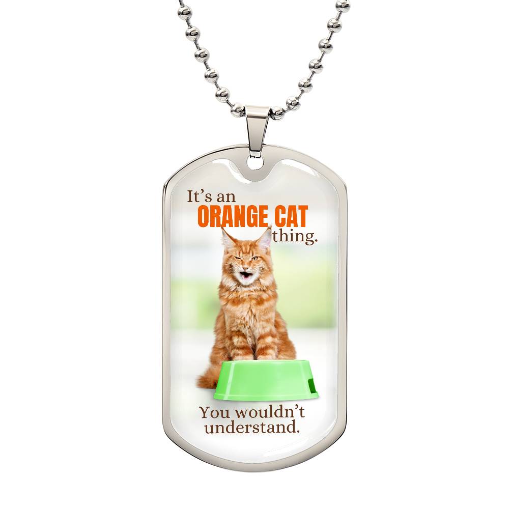 It's an Orange Cat Thing Necklace