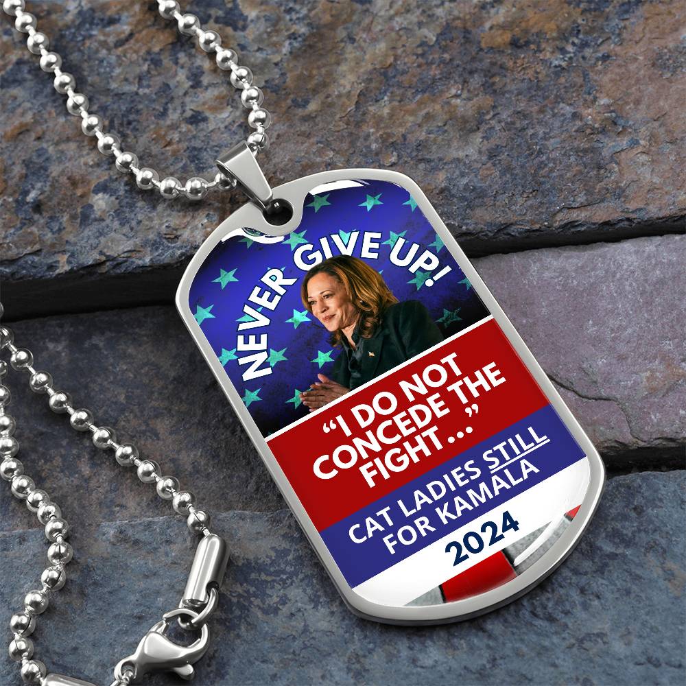 Never Give Up - Kamala Dog Tag Necklace