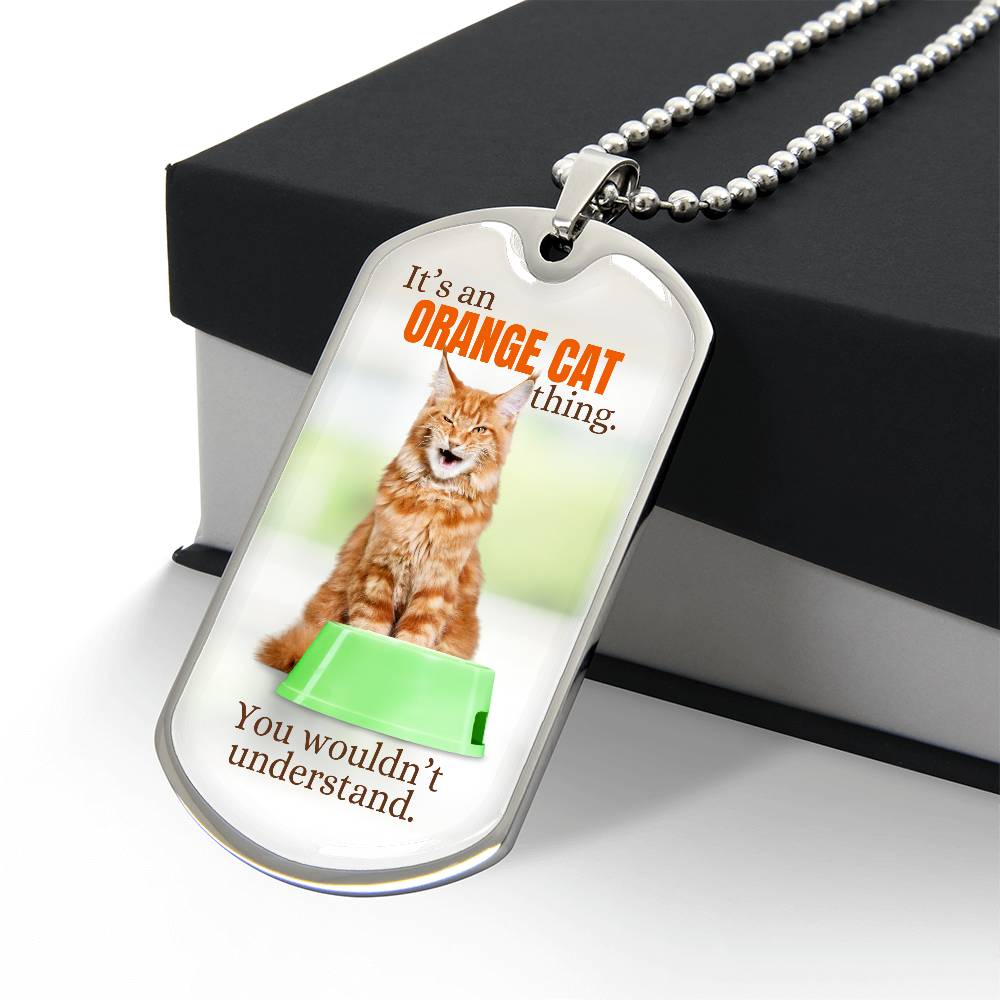 It's an Orange Cat Thing Necklace