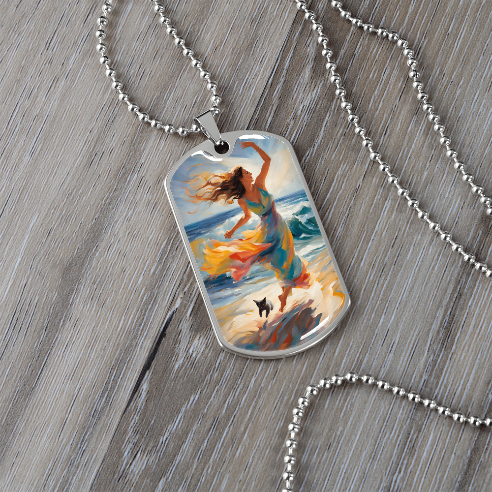 Cat & Lady on the Beach Necklace