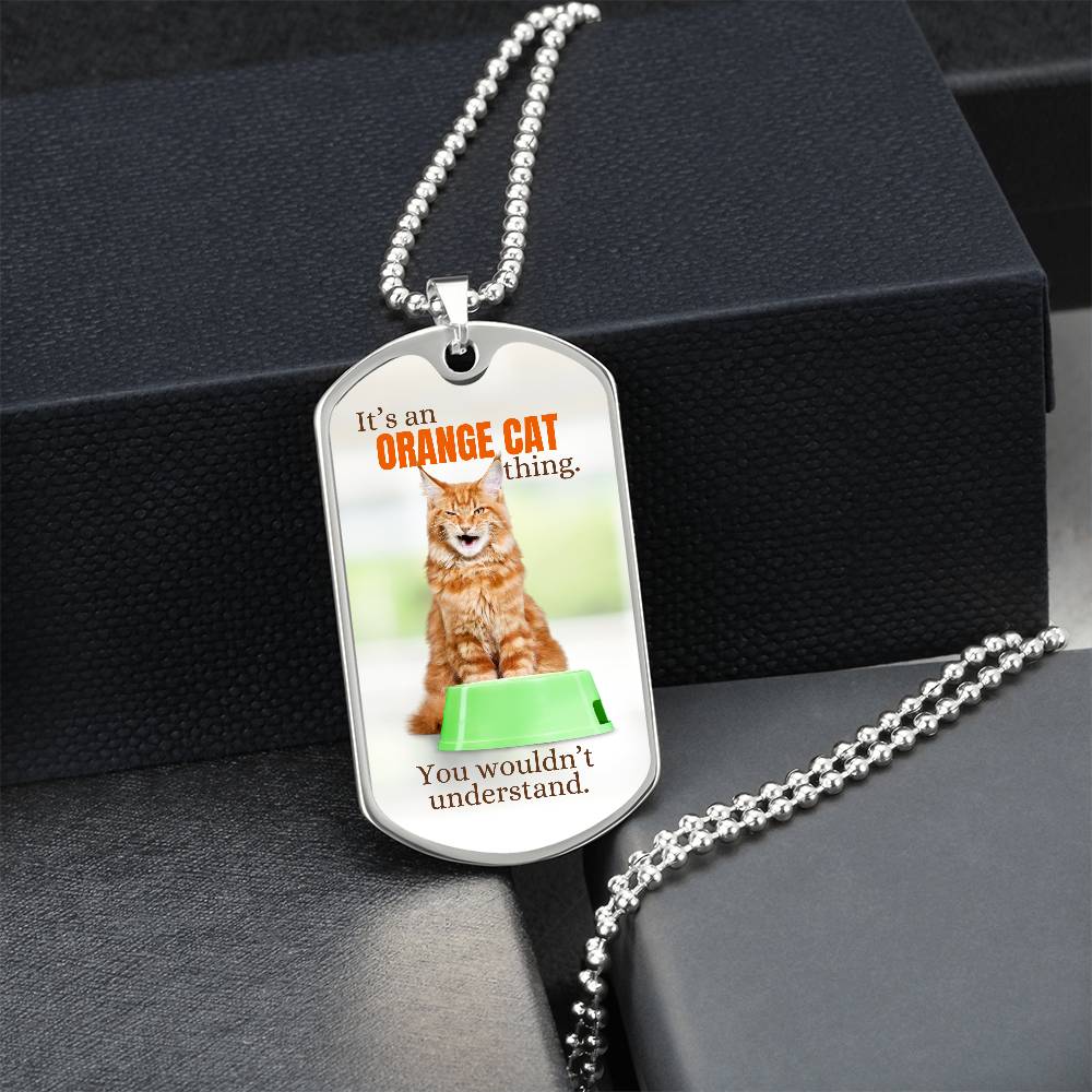 It's an Orange Cat Thing Necklace