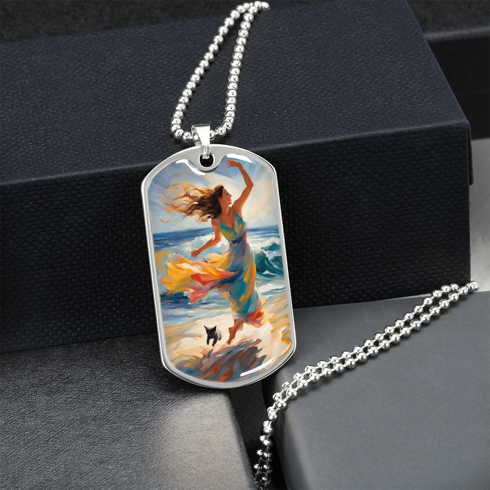 Cat & Lady on the Beach Necklace