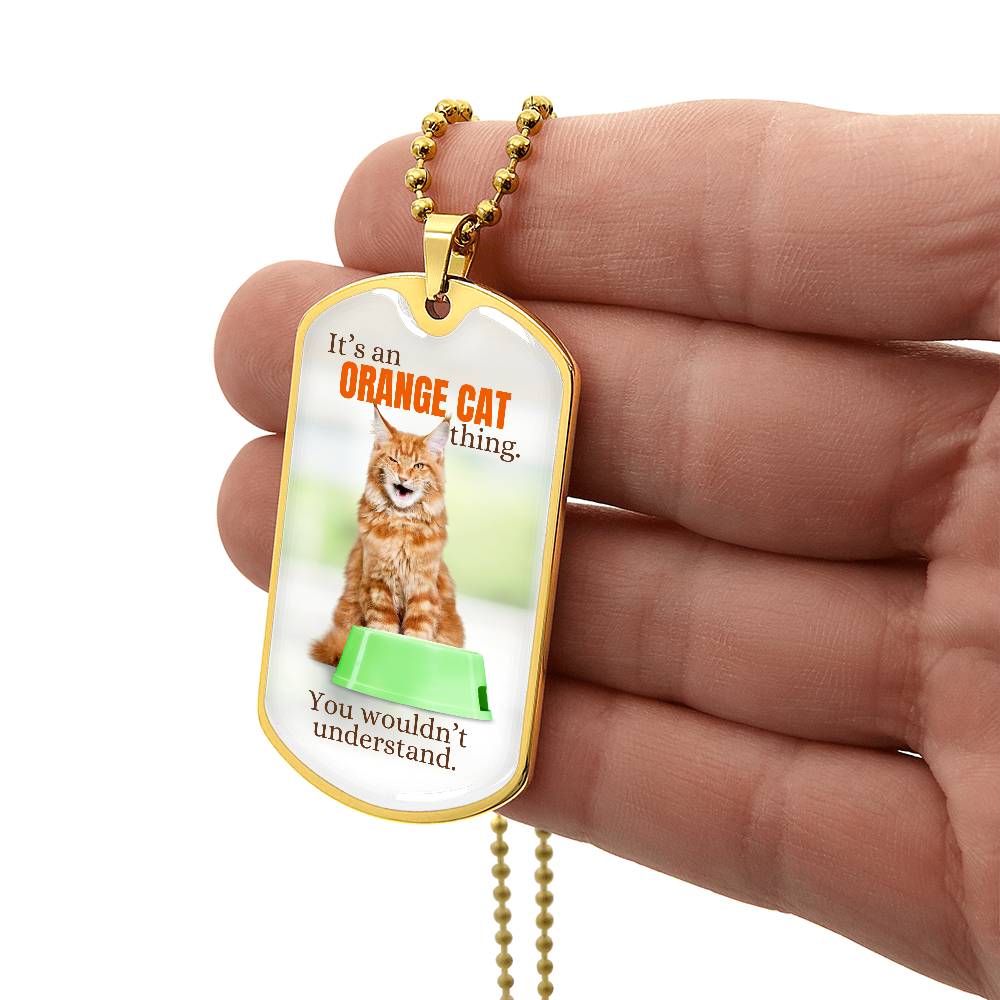 It's an Orange Cat Thing Necklace