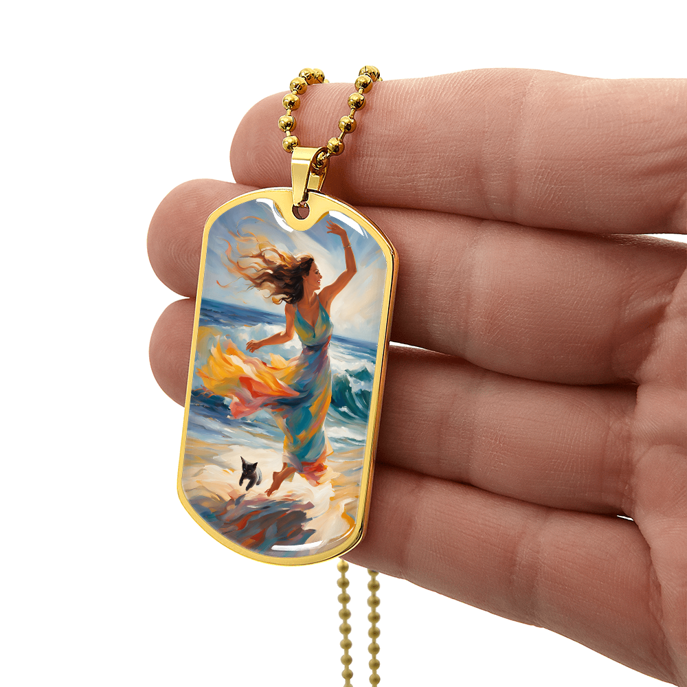 Cat & Lady on the Beach Necklace