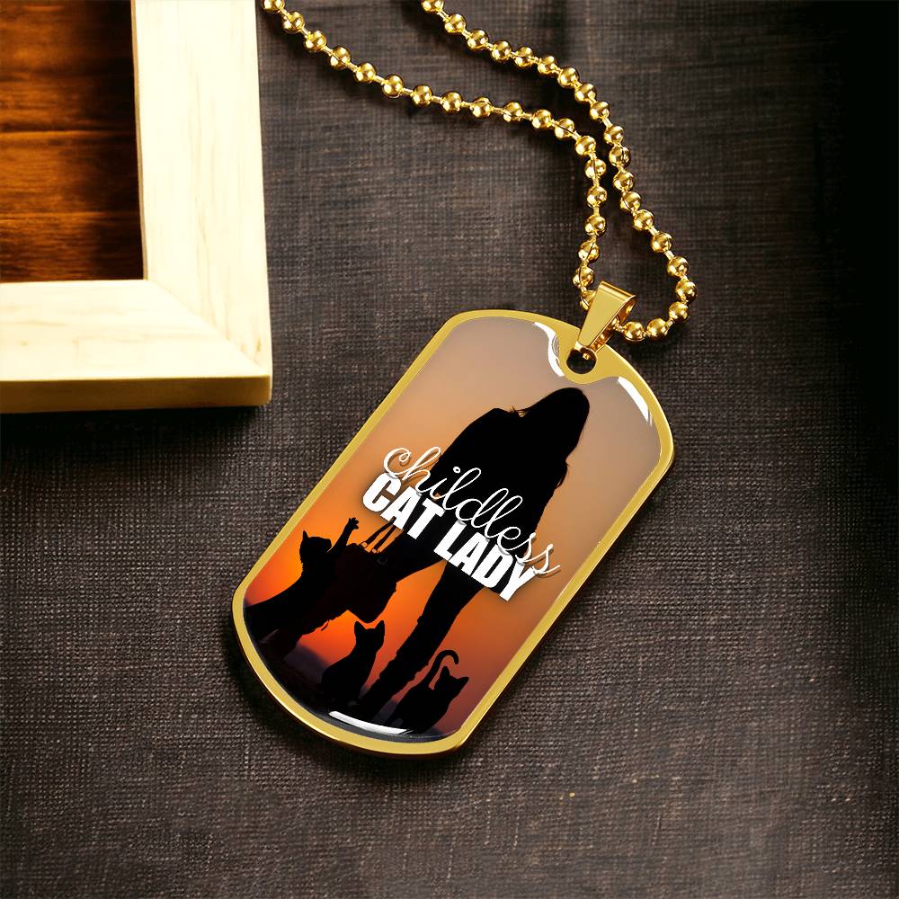 Sunset Childless Cat Lady Necklace