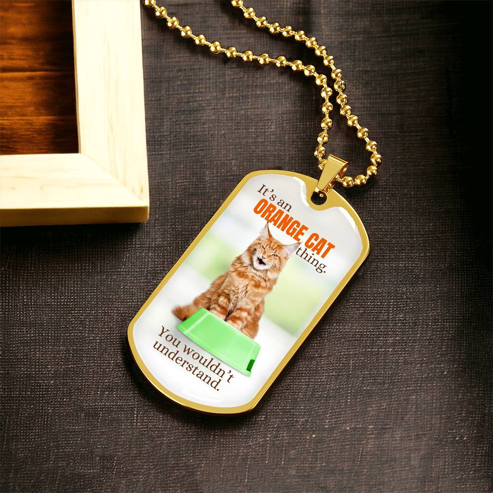 It's an Orange Cat Thing Necklace