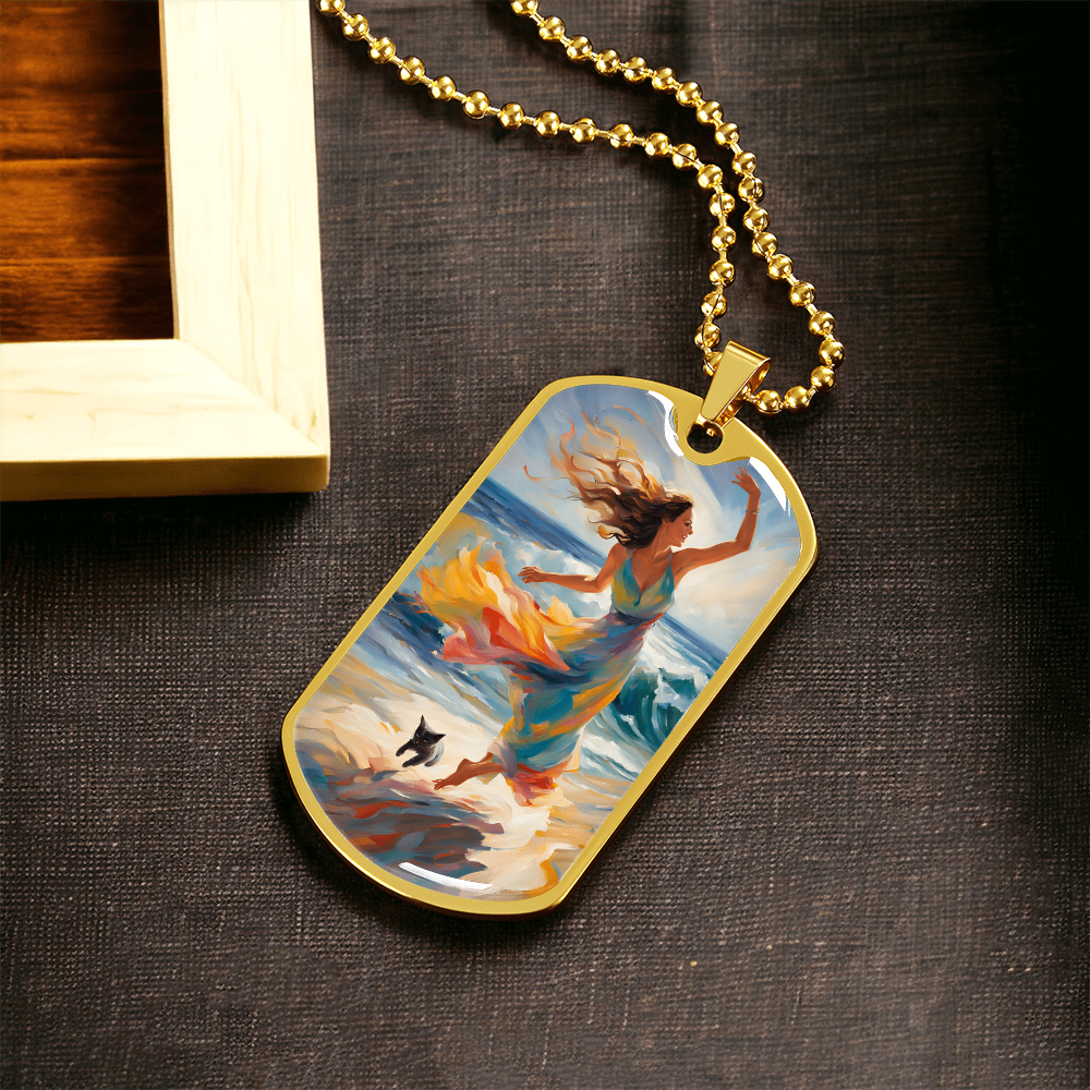 Cat & Lady on the Beach Necklace