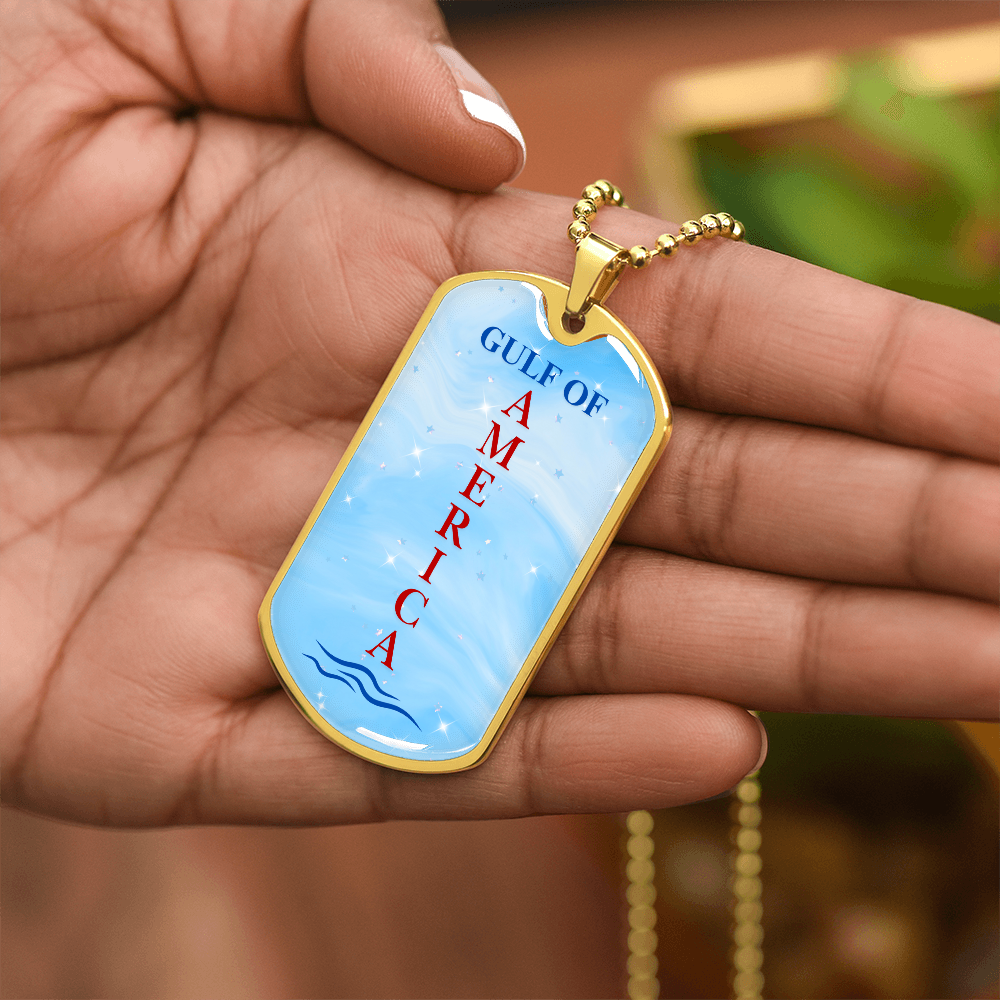 Gulf of America Dog Tag Necklace