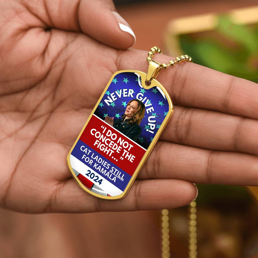 Never Give Up - Kamala Dog Tag Necklace