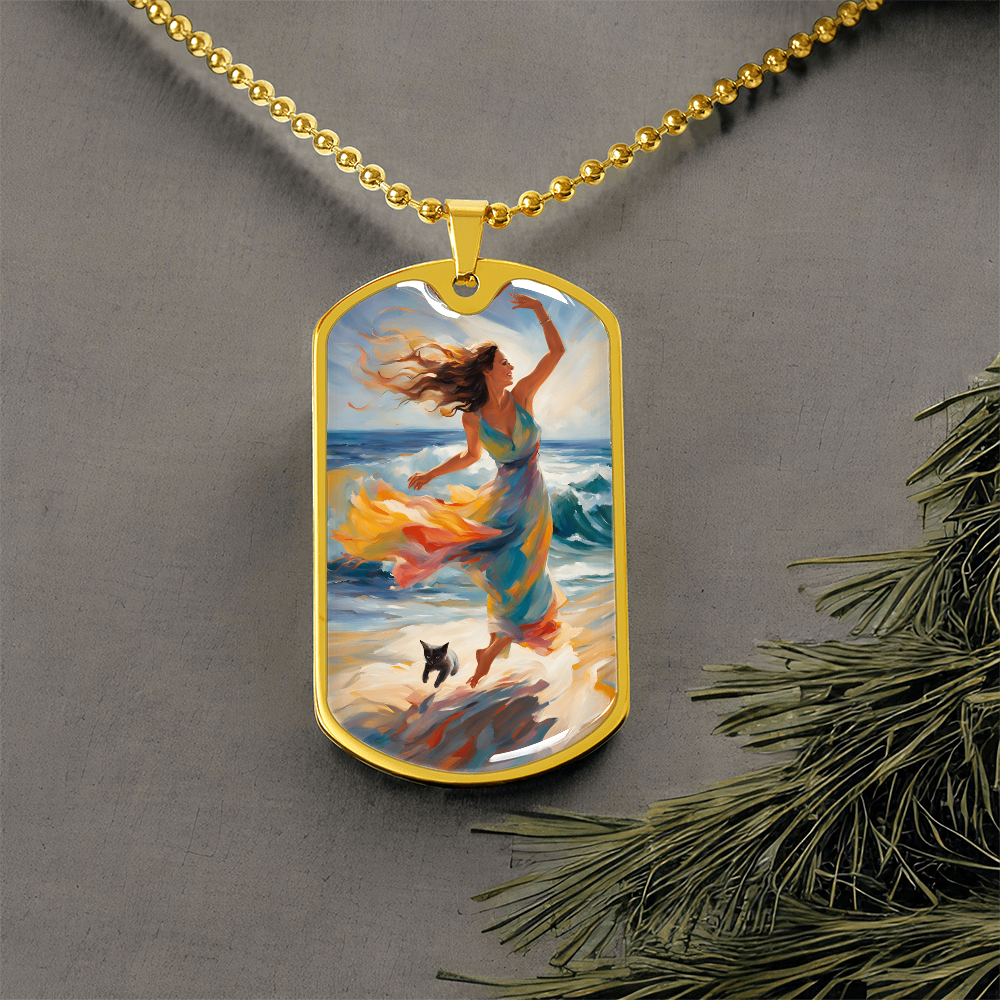 Cat & Lady on the Beach Necklace