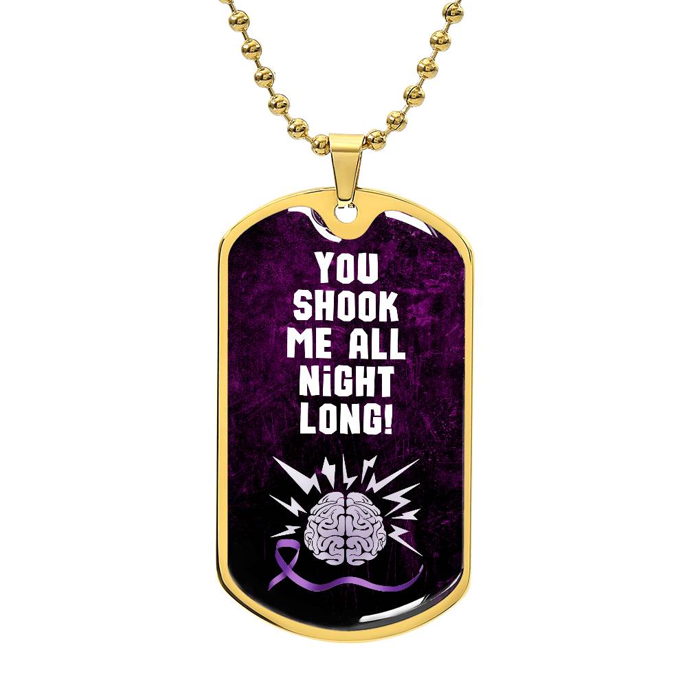 Shook Me All Night Long Epilepsy Awareness Necklace