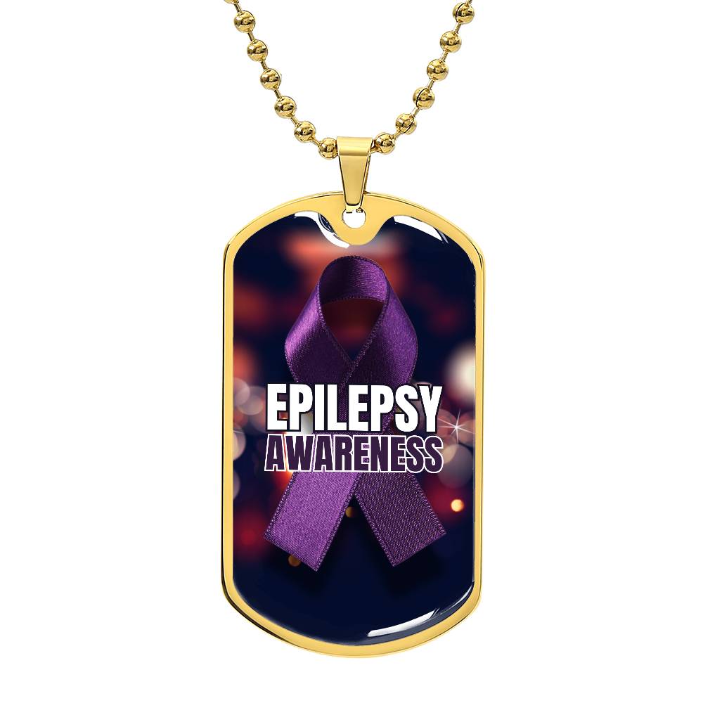 Epilepsy Awareness Dog Tag Necklace