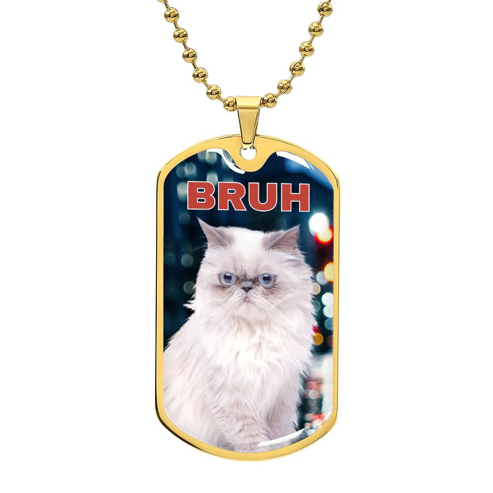 Bruh Dog Tag Necklace