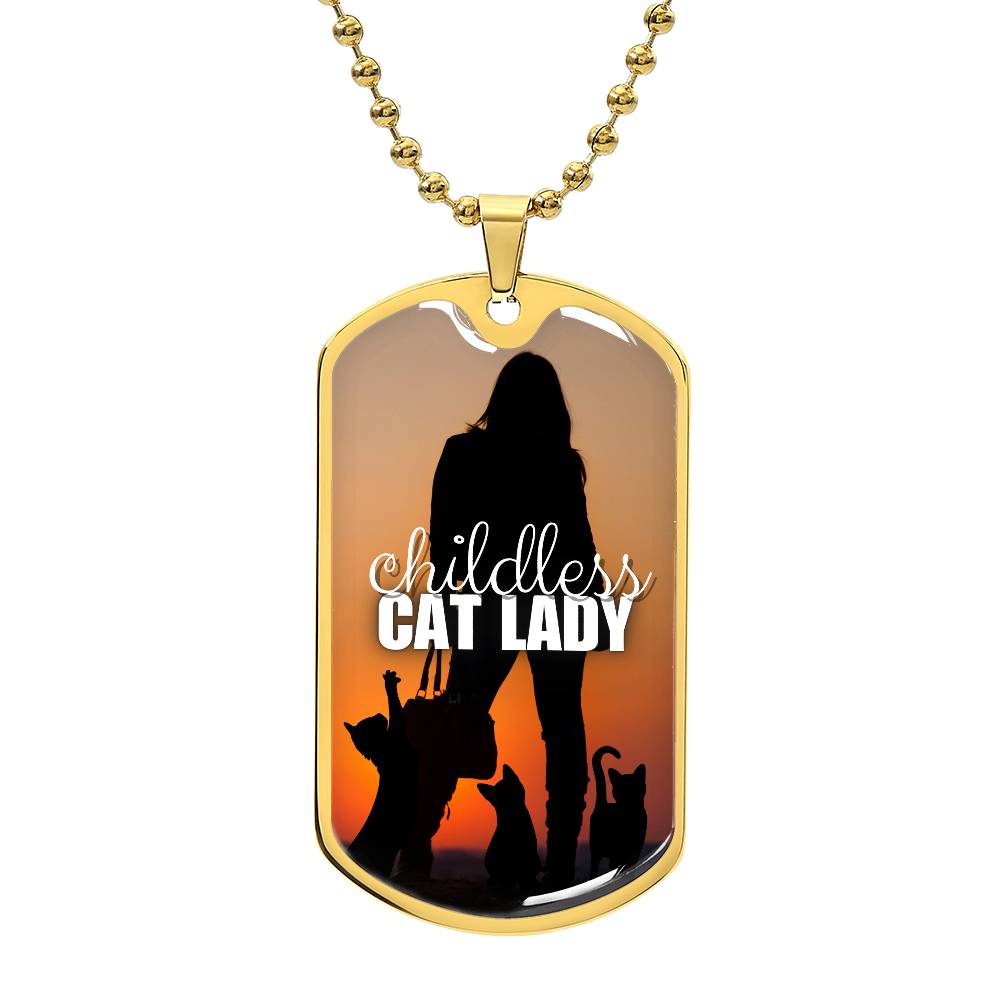 Sunset Childless Cat Lady Necklace