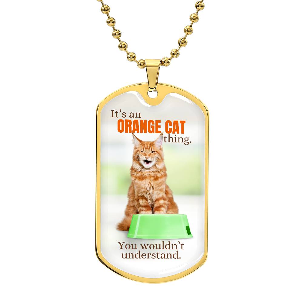 It's an Orange Cat Thing Necklace