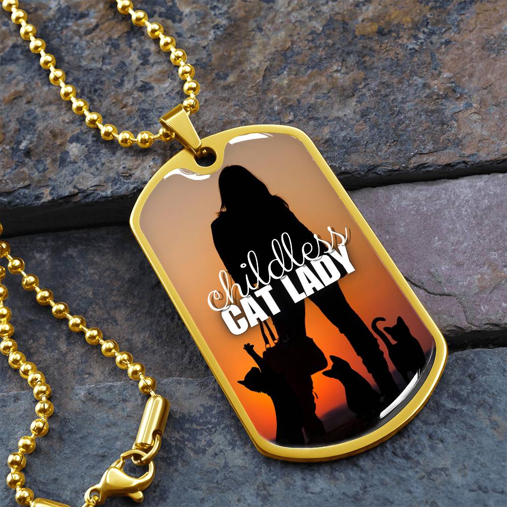 Sunset Childless Cat Lady Necklace