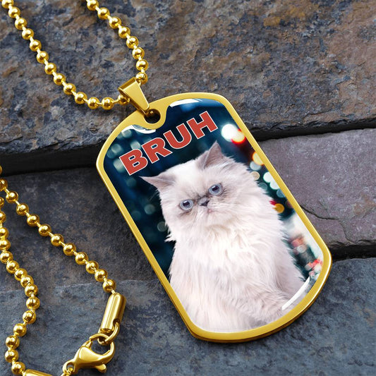 Bruh Dog Tag Necklace