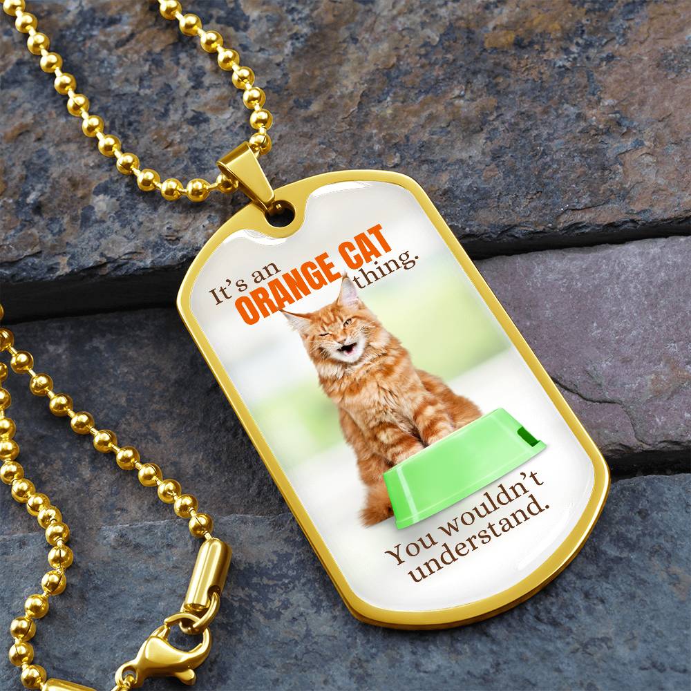 It's an Orange Cat Thing Necklace