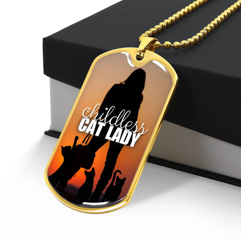 Sunset Childless Cat Lady Necklace