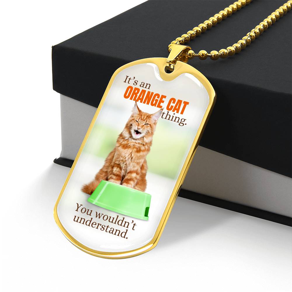 It's an Orange Cat Thing Necklace