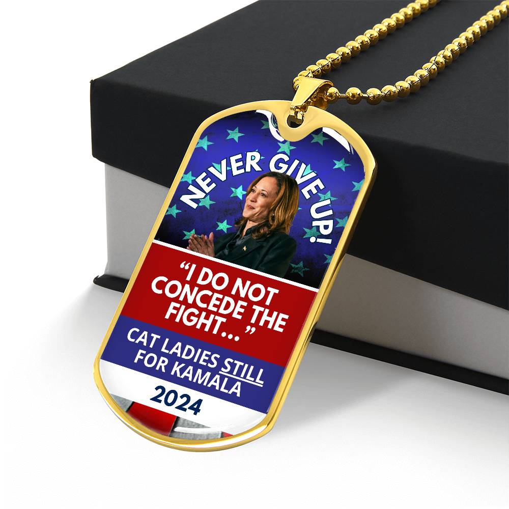 Never Give Up - Kamala Dog Tag Necklace