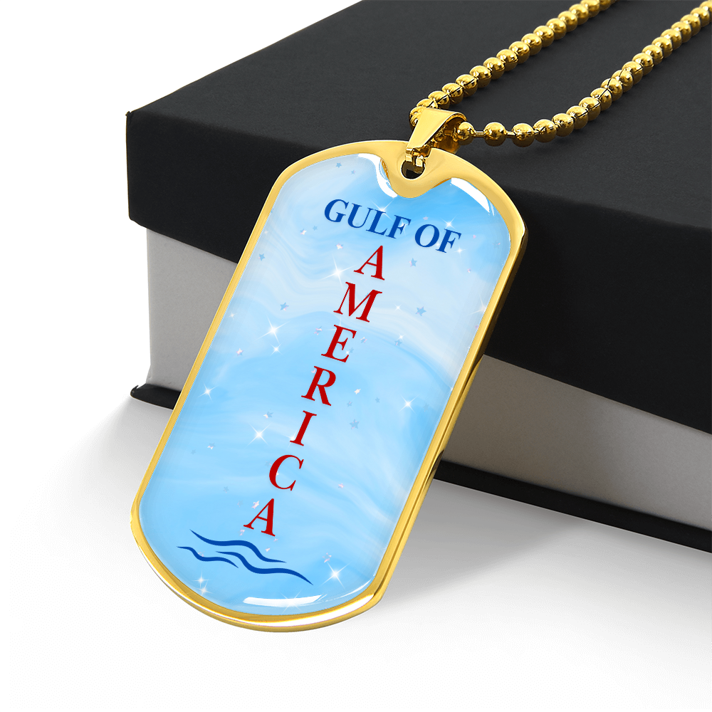 Gulf of America Dog Tag Necklace