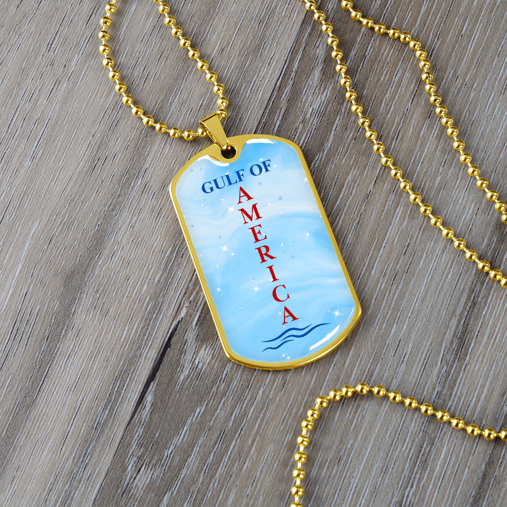 Gulf of America Dog Tag Necklace