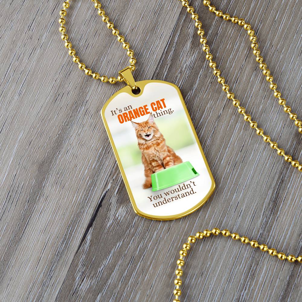 It's an Orange Cat Thing Necklace