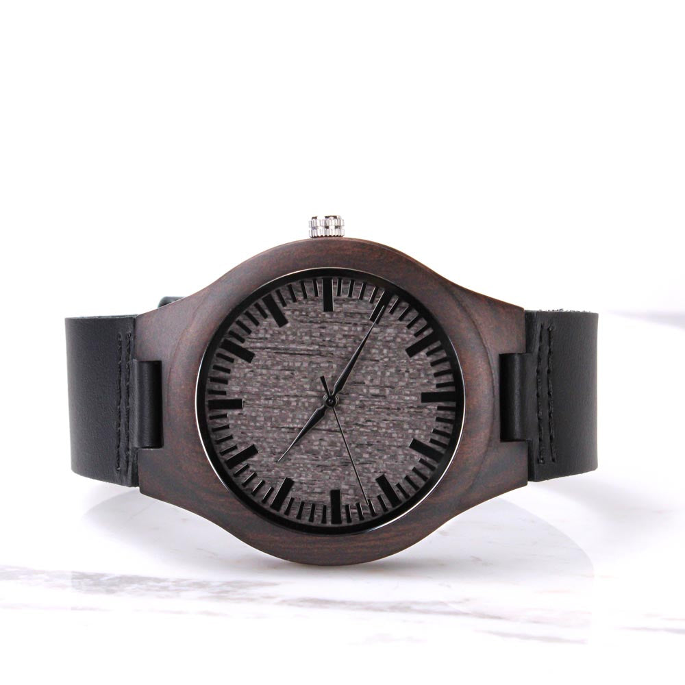 Empower, Embrace, Educate - Epilepsy Awareness Wooden Watch