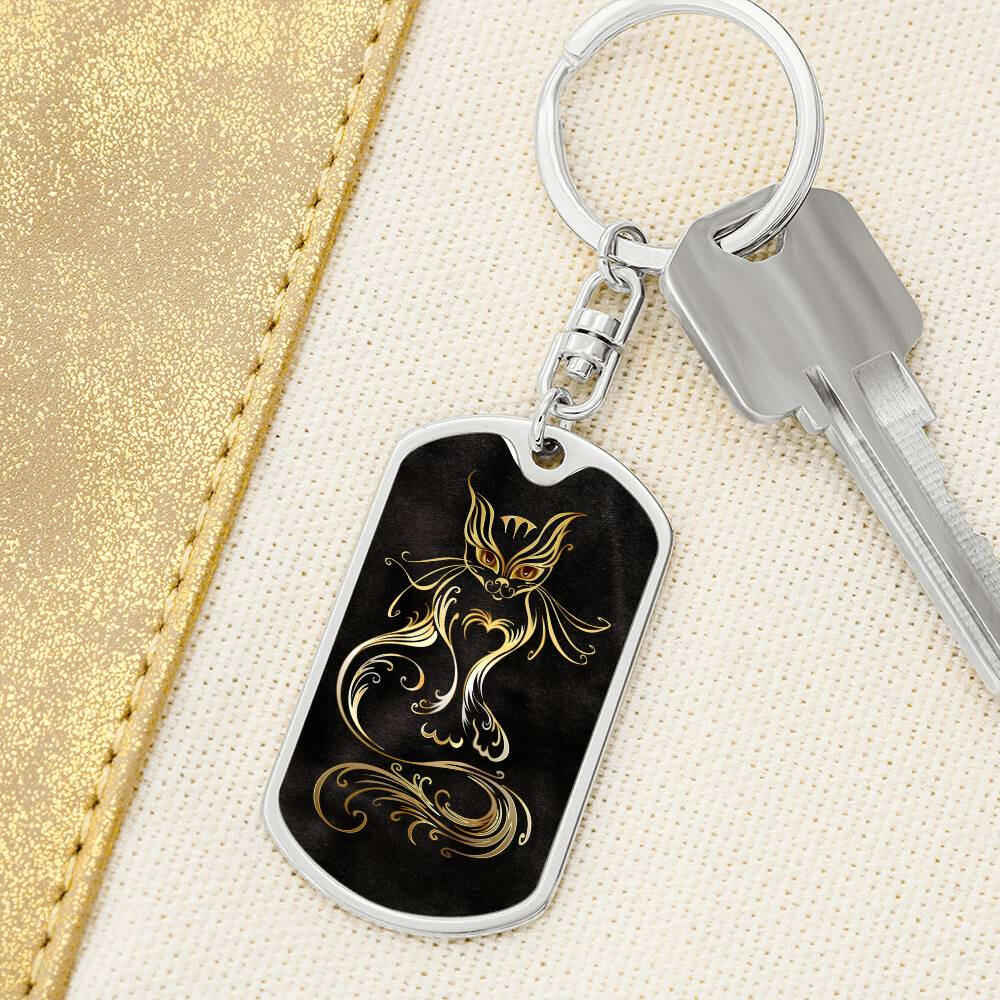 Beautiful Gold Cat Keychain - Jewelry - Epileptic Al’s Shop