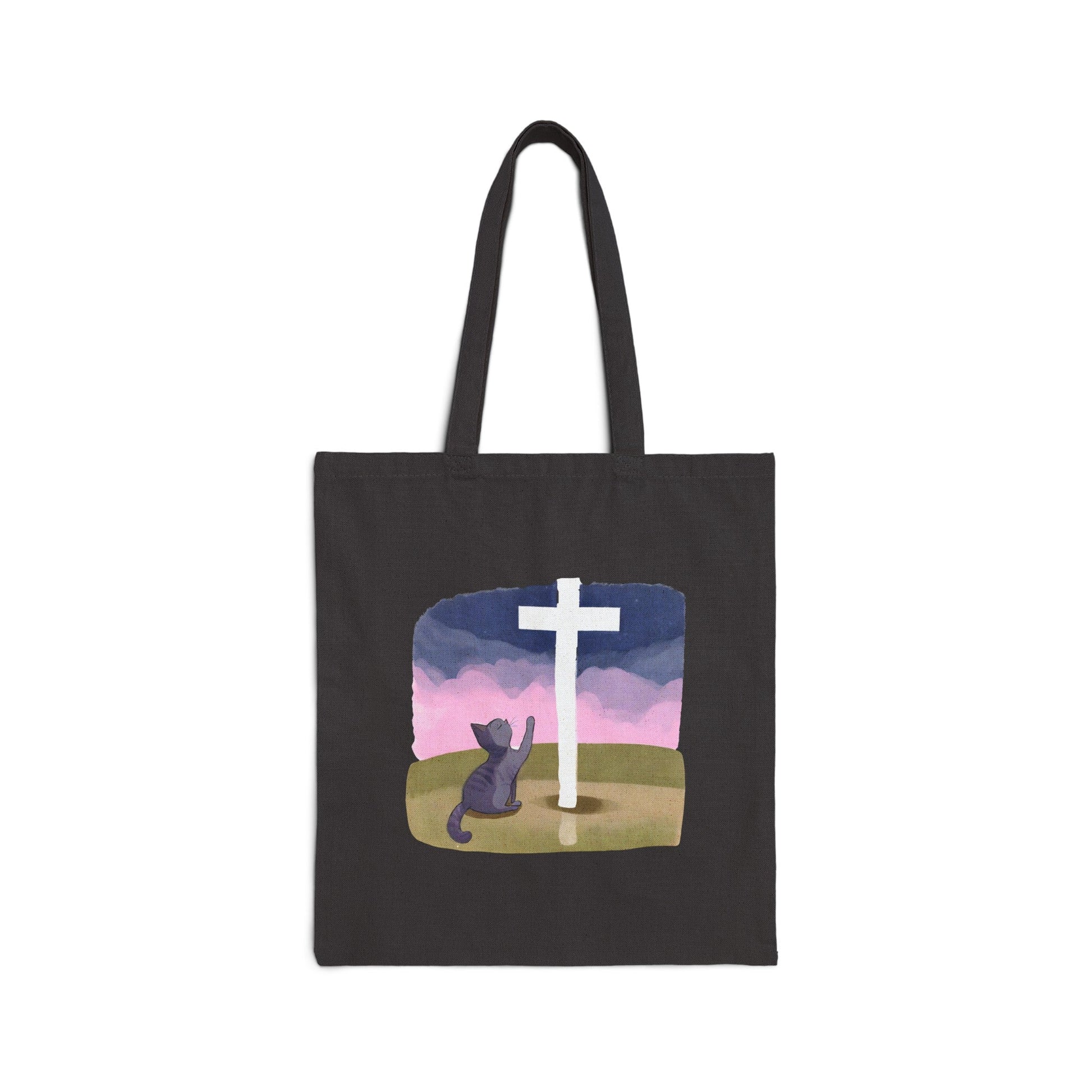 At the Cross Cotton Canvas Tote Bag - Bags - Epileptic Al’s Shop