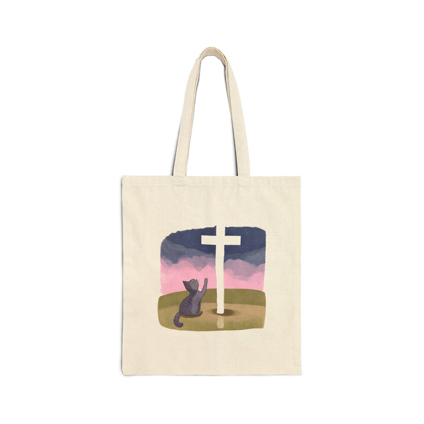 At the Cross Cotton Canvas Tote Bag - Bags - Epileptic Al’s Shop