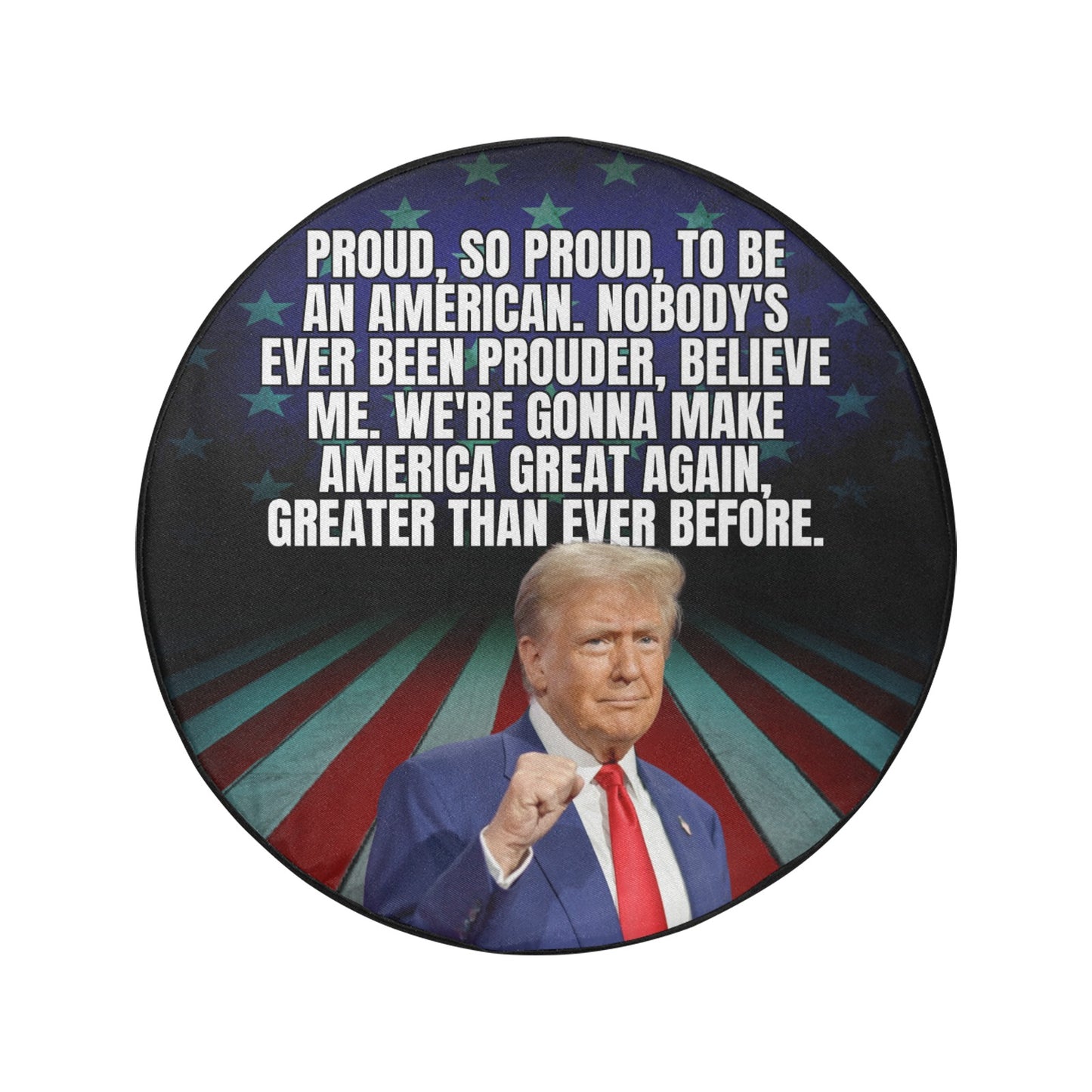 Trump Proud to be American Spare Tire Cover(Large)(17")