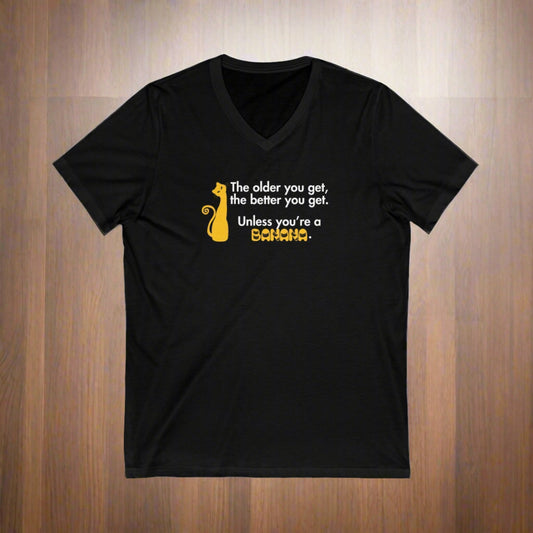 Banana Unisex Jersey Short Sleeve V - Neck Tee - V - neck - Epileptic Al’s Shop