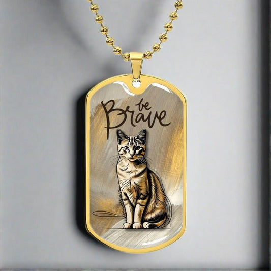 Be Brave & Golden Necklace - Jewelry - Epileptic Al’s Shop