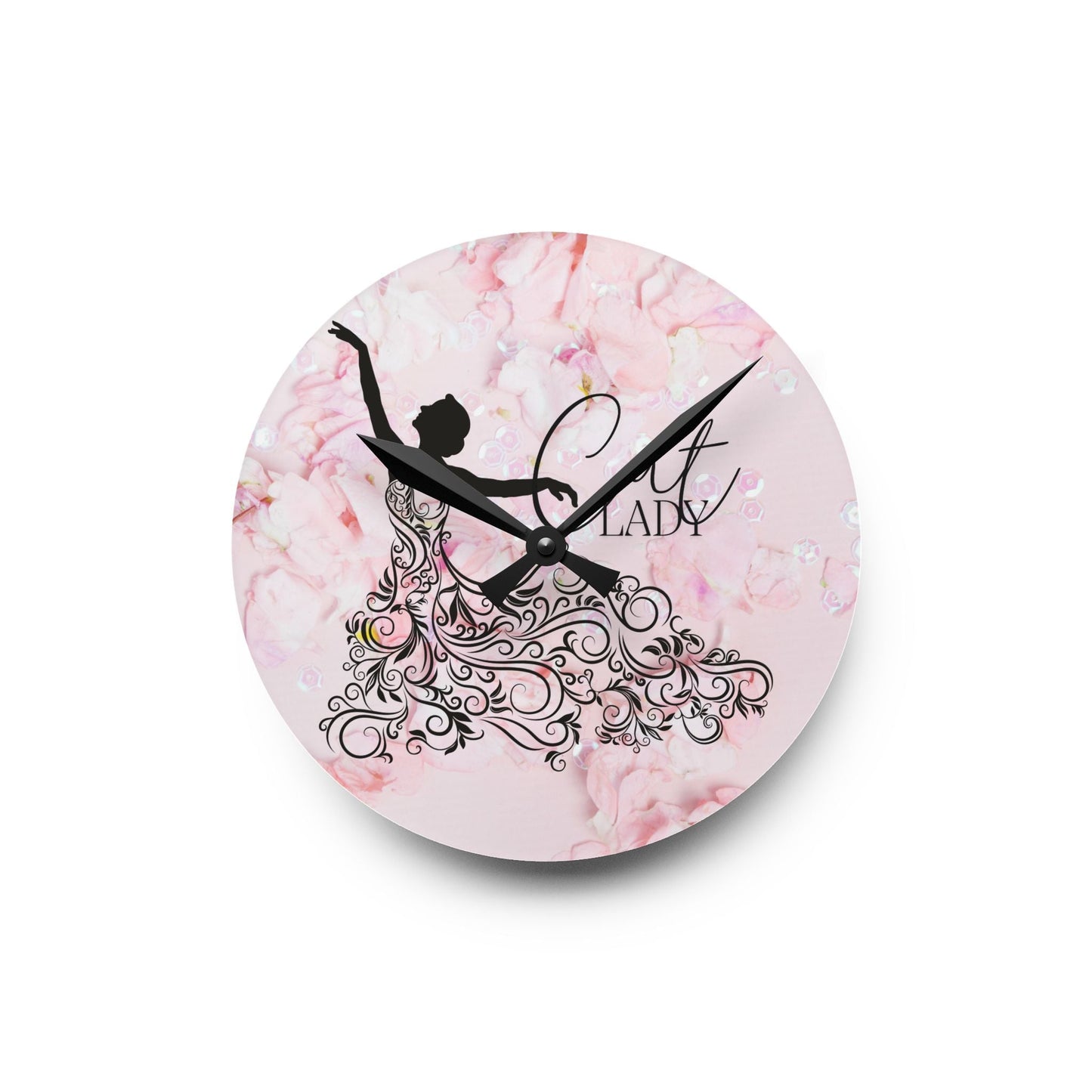 Beautiful Cat Lady Acrylic Wall Clock - Home Decor - EpiAl's Shop