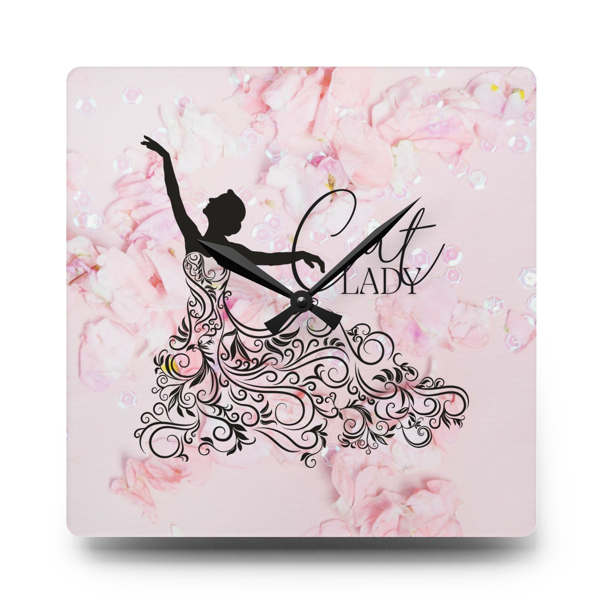 Beautiful Cat Lady Acrylic Wall Clock - Home Decor - EpiAl's Shop