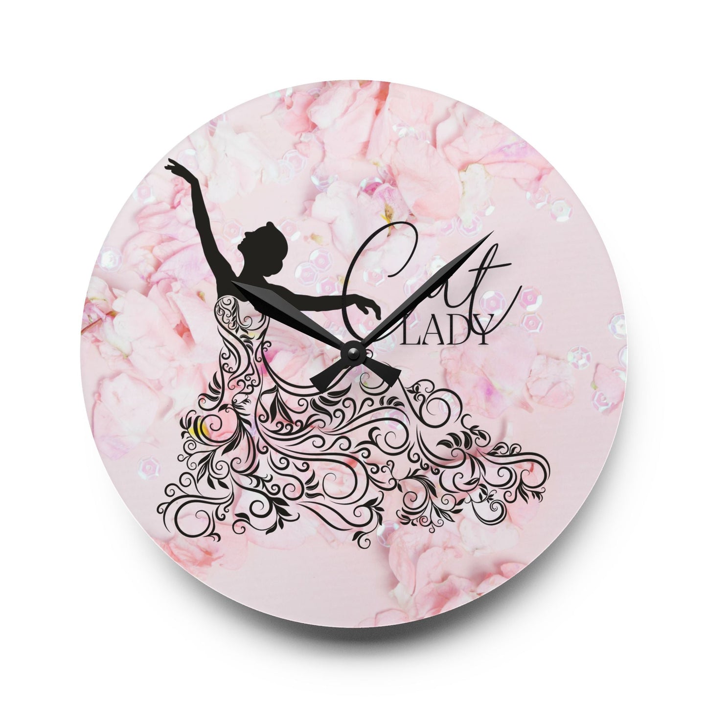 Beautiful Cat Lady Acrylic Wall Clock - Home Decor - EpiAl's Shop