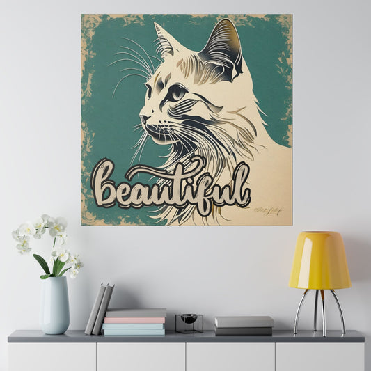 Beautiful Cat Matte Canvas - Canvas - Epileptic Al’s Shop