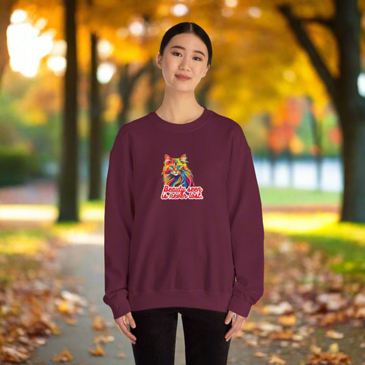 Beauty Seen Unisex Heavy Blend™ Crewneck Sweatshirt - Sweatshirt - Epileptic Al’s Shop