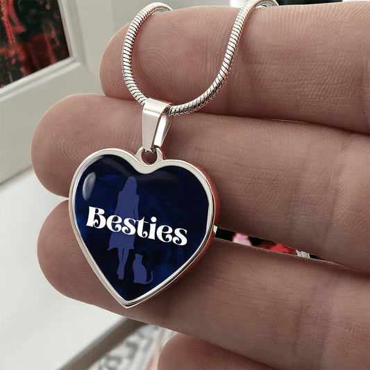 Besties Heart Pendant Necklace - Jewelry - Epileptic Al’s Shop