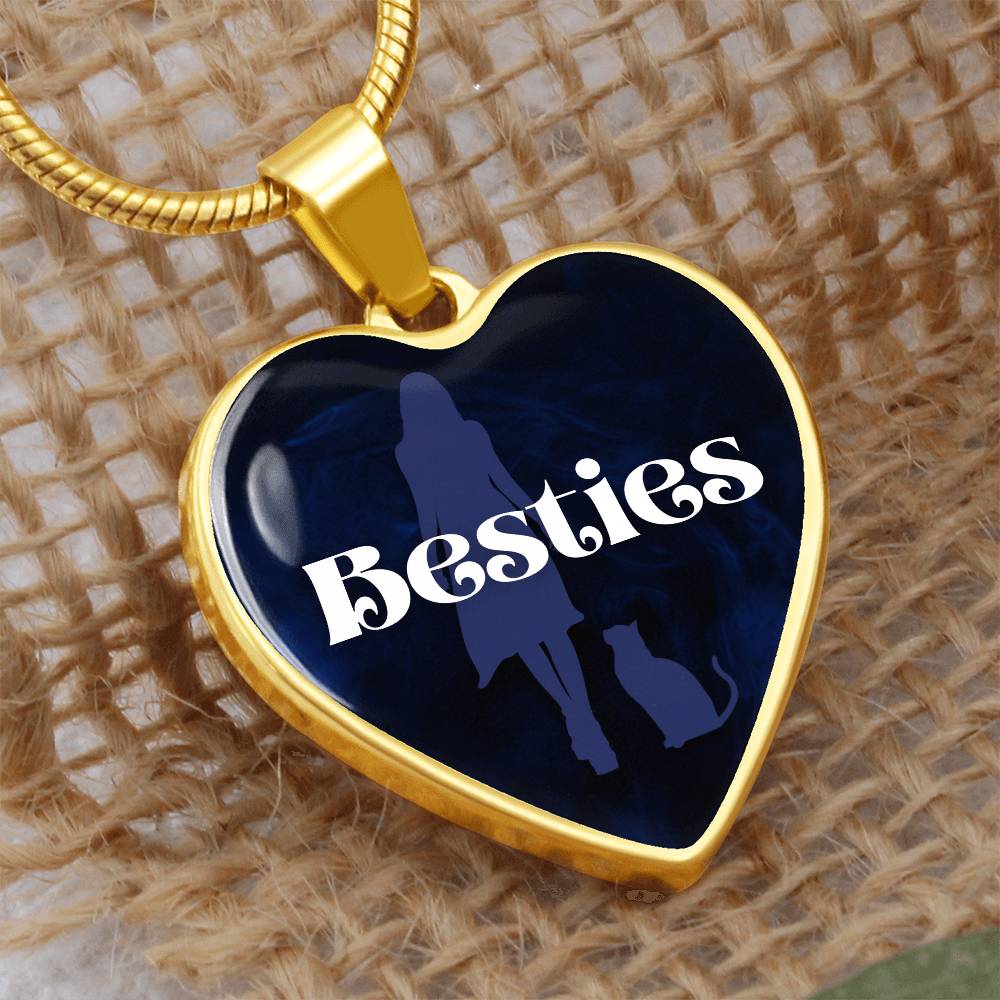 Besties Heart Pendant Necklace - Jewelry - Epileptic Al’s Shop