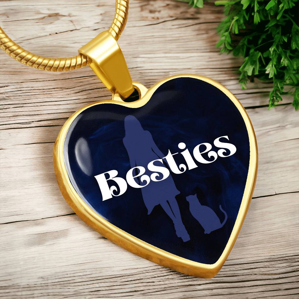 Besties Heart Pendant Necklace - Jewelry - Epileptic Al’s Shop