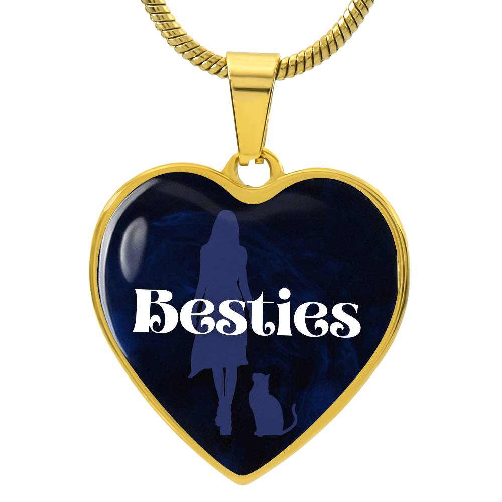 Besties Heart Pendant Necklace - Jewelry - Epileptic Al’s Shop